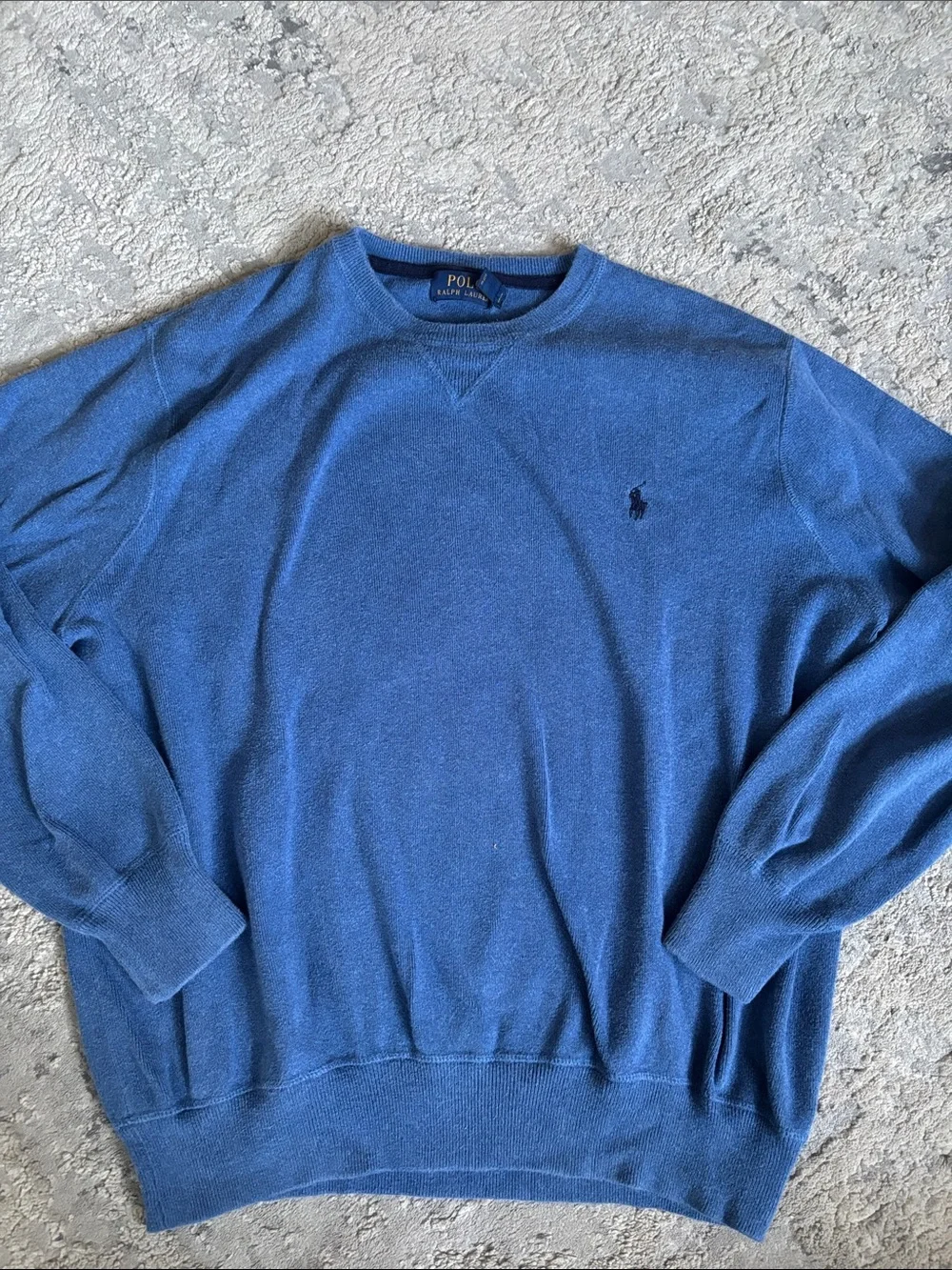 Polo by Ralph Lauren Men's Royal Blue Crewneck Sweater